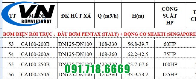 MÁY BƠM CHỮA CHÁY PENTAX ĐỘNG CƠ ĐIỆN SHAKTI CA100-200A 5