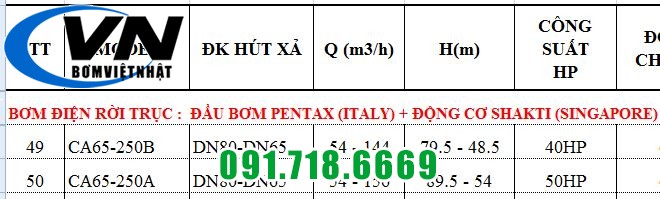 MÁY BƠM CHỮA CHÁY PENTAX ĐỘNG CƠ ĐIỆN SHAKTI CA65-250A 5