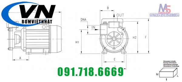 MÁY BƠM LY TÂM DÂN DỤNG ĐẦU GANG PENTAX CP45 230-50HZ 0.5HP 5