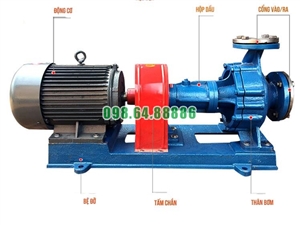 Bơm ly tâm dầu truyền nhiệt RY125-80-160 160m3/h, 50m, 22kW, 2900 vòng/phút